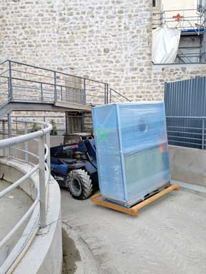 Manutention vers le sous-sol des CTA