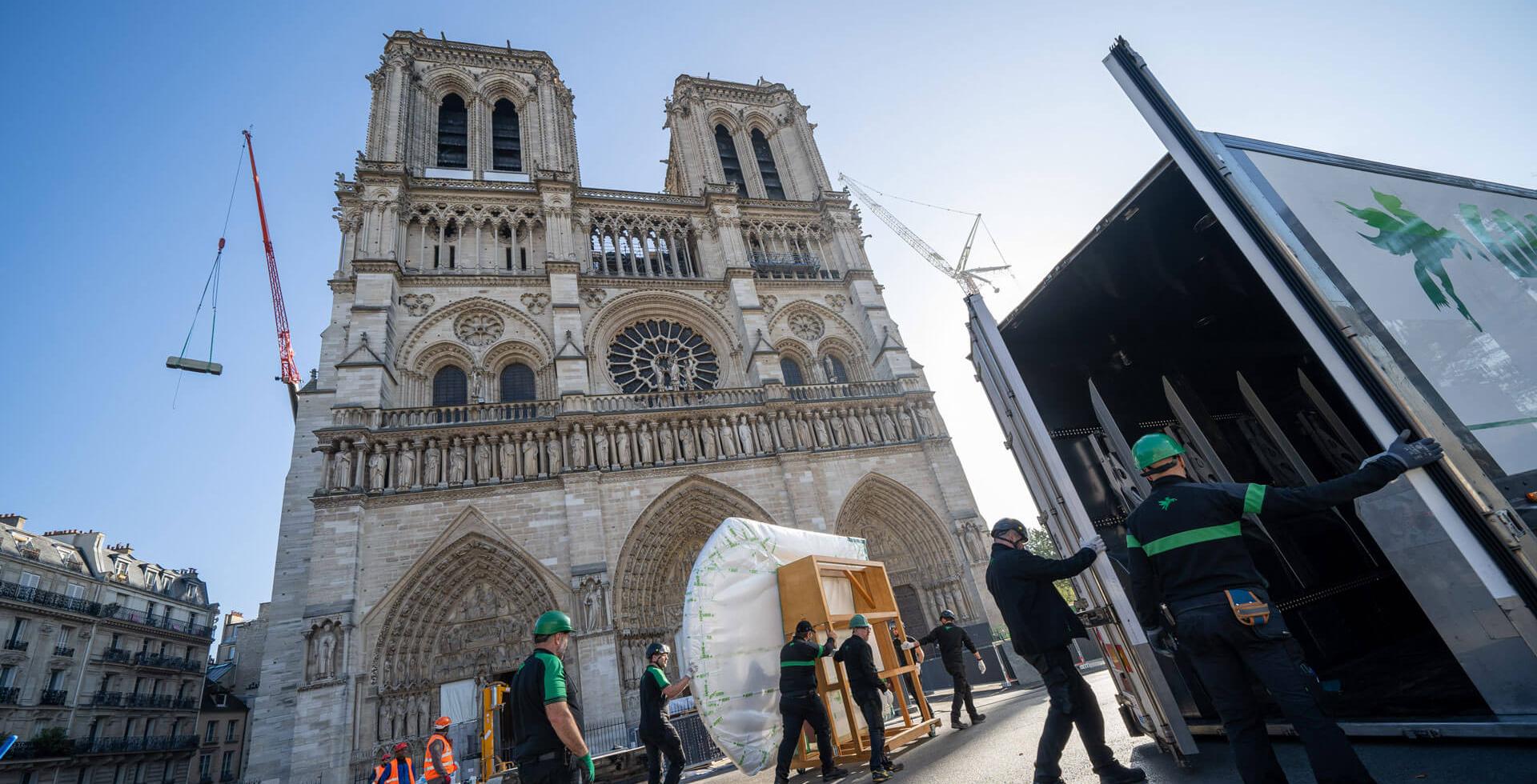 The preservation and reinstallation of the artworks from Notre-Dame Cathedral in Paris