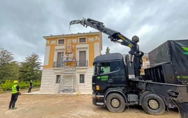 Manutention délicate au Palais d’Aranjuez près de Madrid