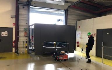 Heavy handling of machinery in Limoges