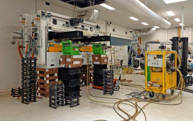 Manutention de deux presses industrielles de 16t près d’Angers