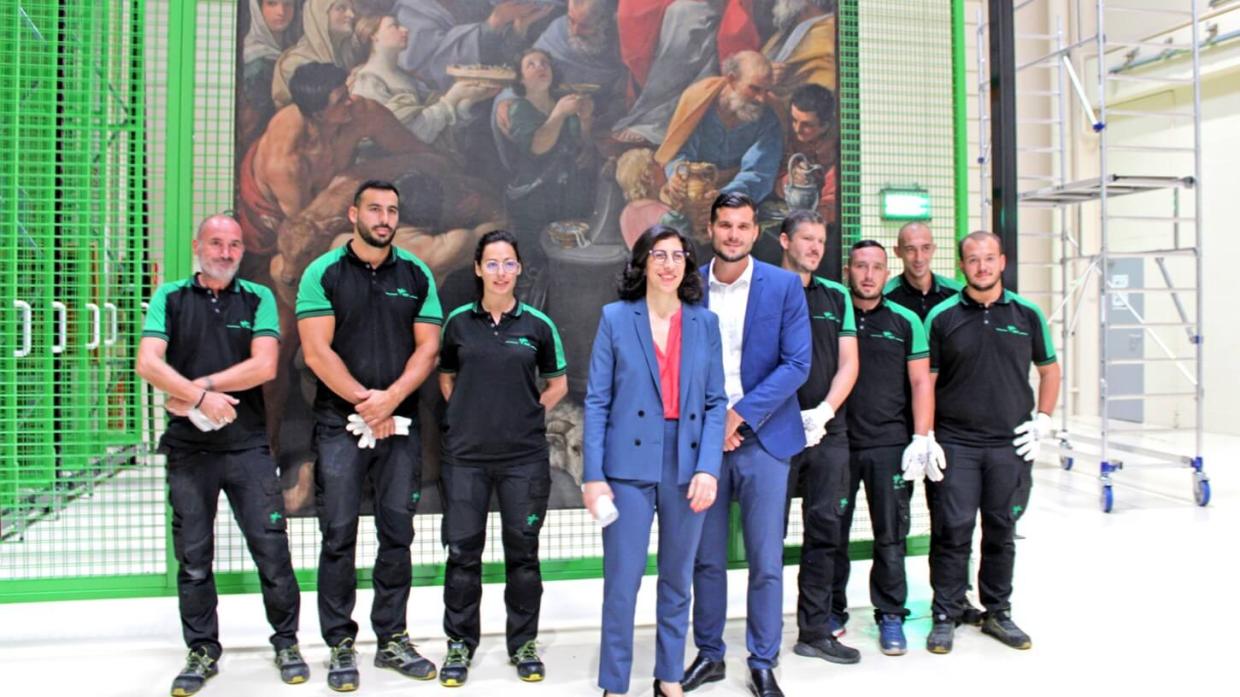 La Ministre de la Culture avec l'équipe du Groupe Bovis 