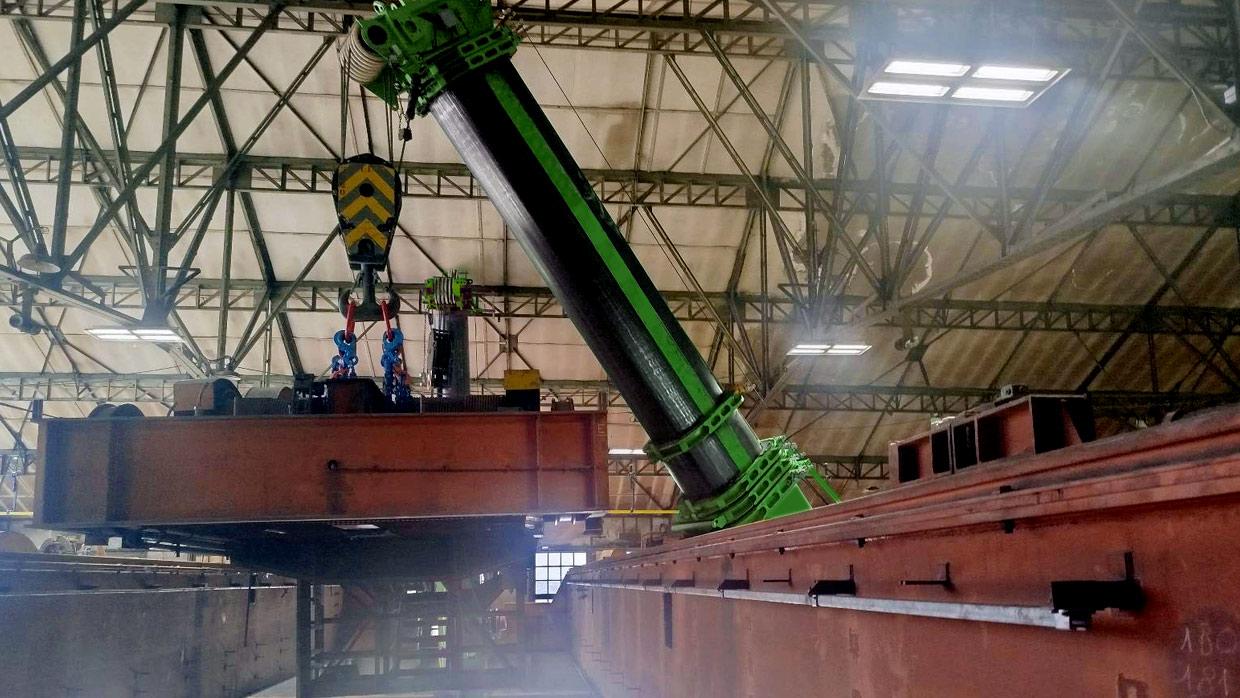 Démantèlement d'un pont roulant de 300T 