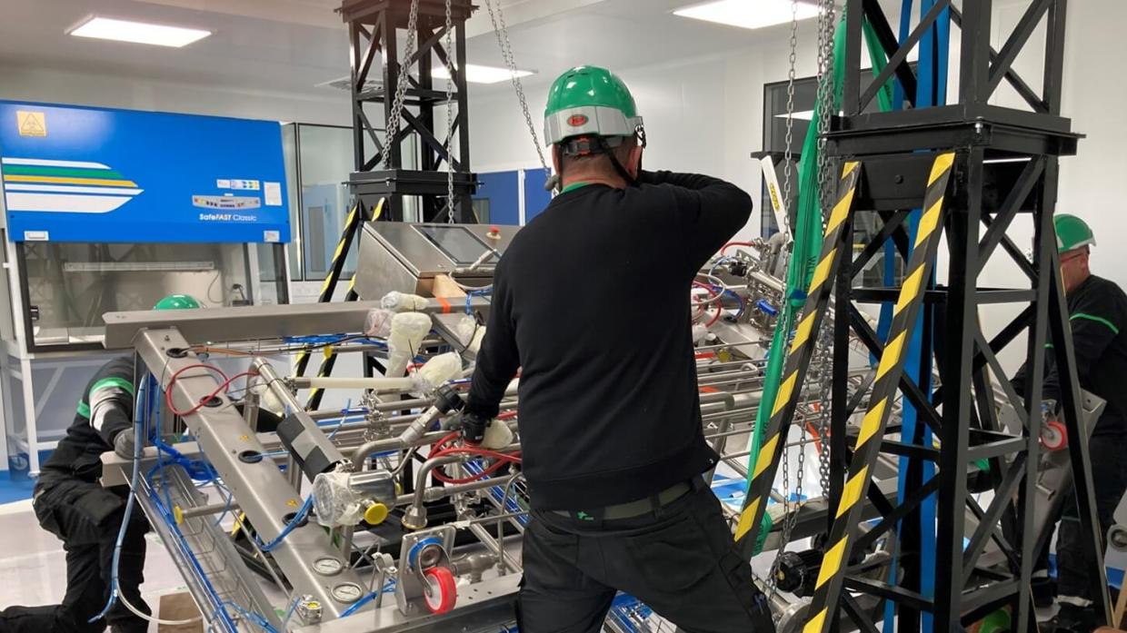 Handling in a Cleanroom Laboratory Near Toulouse
