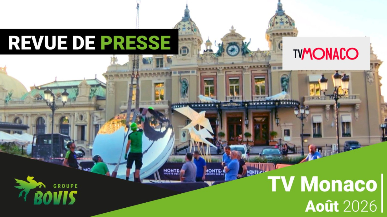 Revue de presse : Manutention et levage d’une œuvre d’art à Monaco